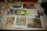 Childrens books, puzzles, comics