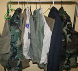 A few military uniforms