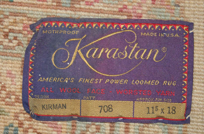 Large Karastan rug. 11'5" x 18". Very nice.