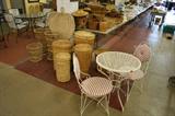 Ice cream table and chairs and lots of wicker to decorate with.