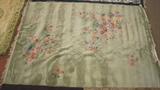 Large Chines wool rug in lovely green color and deco styled floral pattern