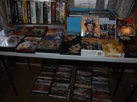 HUGE COLLECTION OF ASSORTED JANDRAS OF DVDS. ALL THE OLD CLASSICS-WESTERNS-ROMANCE-COMEDY-WAR-HISTORY-JOHN WAYNE