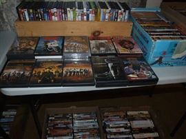 ASSORTED DVDS AND MINI SERIES-WESTERNS-MYSTERIES-ROMANCE-OLD CLASSICS