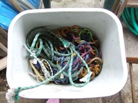 ASSORTED SHAPES AND SIZES OF ROPES 