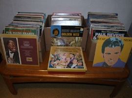 ASSORTED COLLECTION OF RECORD ALBUMS FROM THE 1950-1980'S. 