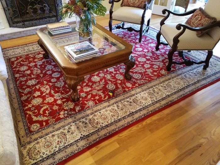 Persian Rug purchased 16 years ago in Buckhead.  Measures about 138" x 104"