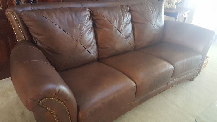 Two leather sofas 