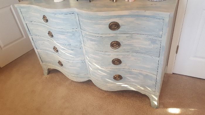Up-cycled painted chest