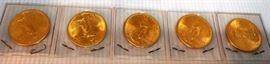5 Standing Liberty Gold Coins