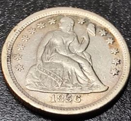 1856 seated Liberty Dime