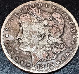 1885 Liberty Head Silver Dollar Coin