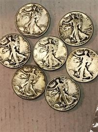 Seven Standing Liberty 12 Dollar Coins
