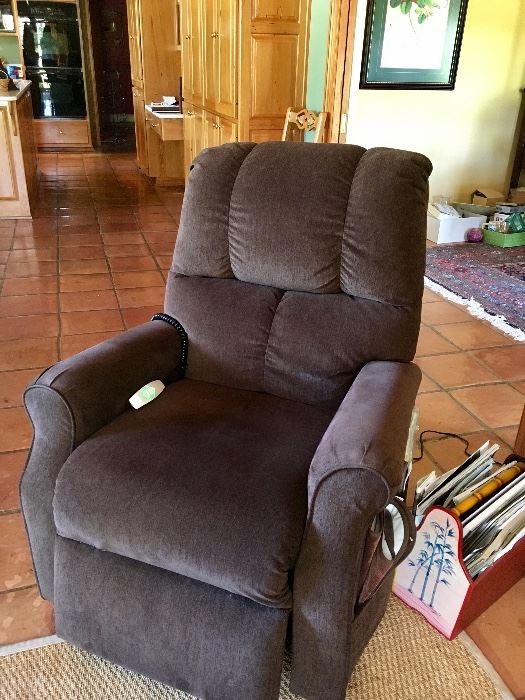 Chocolate brown lift assist chair