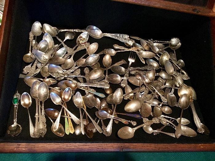 All Sterling spoons--old and unusual. Several Worlds Fair spoons