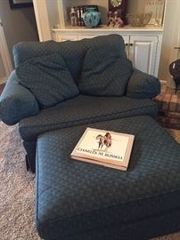 Over-sized (very comfortable) chair and ottoman