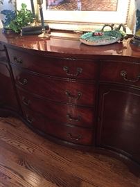 Duncan Phyfe bow front buffet - great storage