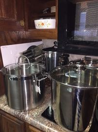 Large cooking pots