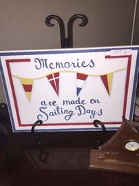 "Sailing Days" plaque