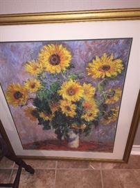 Sunflower framed art