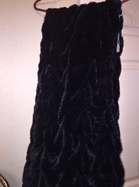 Luxurious black throw