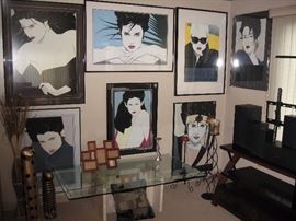 Living Room  Patrick Nagel Pictures & Posters, Glass Coffee table 