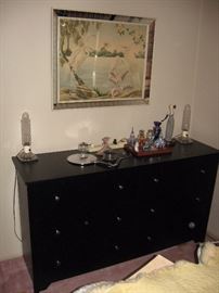 Front Bed Room Turner picture, Black Dresser, 2 Deco lamps, Perfumes