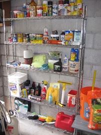 Downstairs Garage  Chemicals, Yard stuff, Gas can