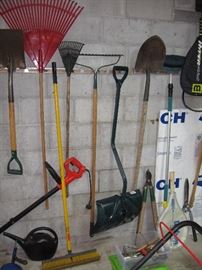 Downstairs Garage  Yard tools