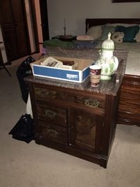 Eastlake marble top wash stand
