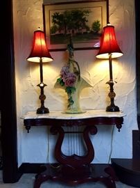 Italian Marble Top entryway table