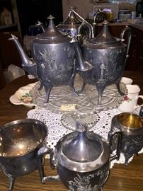 Quadruple plate tea set (6 piece)