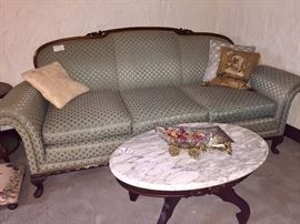 Nice sofa with marble top table