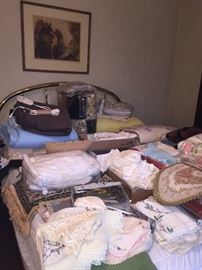 Queen size bed & Linens