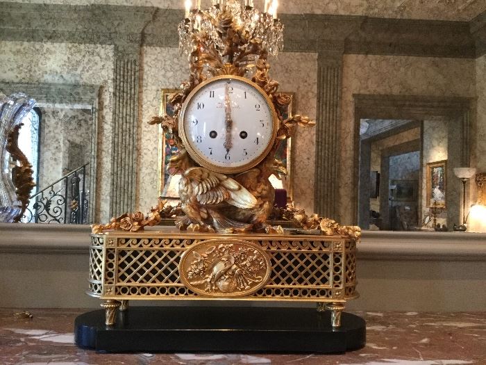 Austrian gilt mantle clock