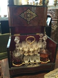 Early French Liquor cabinet - inlaid with Mother of pearl - mint condition