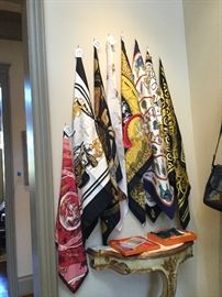 Ten Hermes Scarves in mint condition