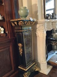 Pair of Boulle style pedestals