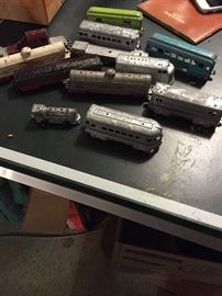 Midget and Tootsie Toy metal trains