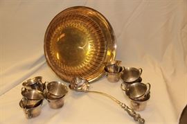 silver plated punchbowl set 