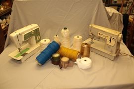 singer sewing machines / various threads / hemming ribbons 
