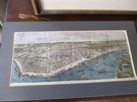 1853 colorized map of New Orleans