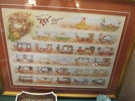 2010 Rex Parade floats framed  
