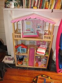 large doll house sold with contents