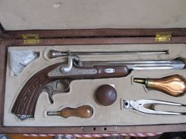 Black Powder Pistol Custom Made 30 years ago in Northern Spain for Dr.Felix Valente will be back at house on Monday only