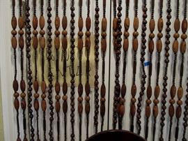 wood bead room divider 
