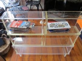 1970's Plexiglas display cases 