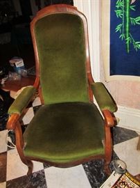 French Louis Phillippe Walnut Fauteuil 19th c.