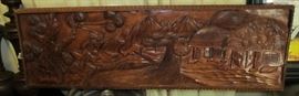 1950's carved panel probably Malaysia