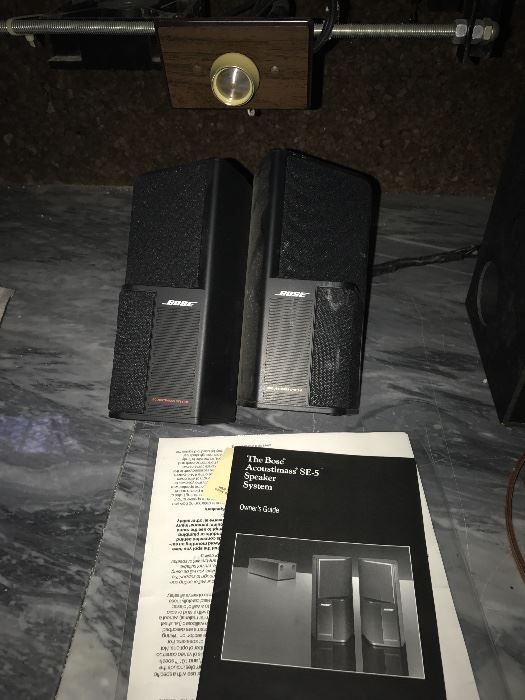 Bose speakers and power subwoofer.