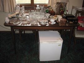 mini fridge, cut glass
